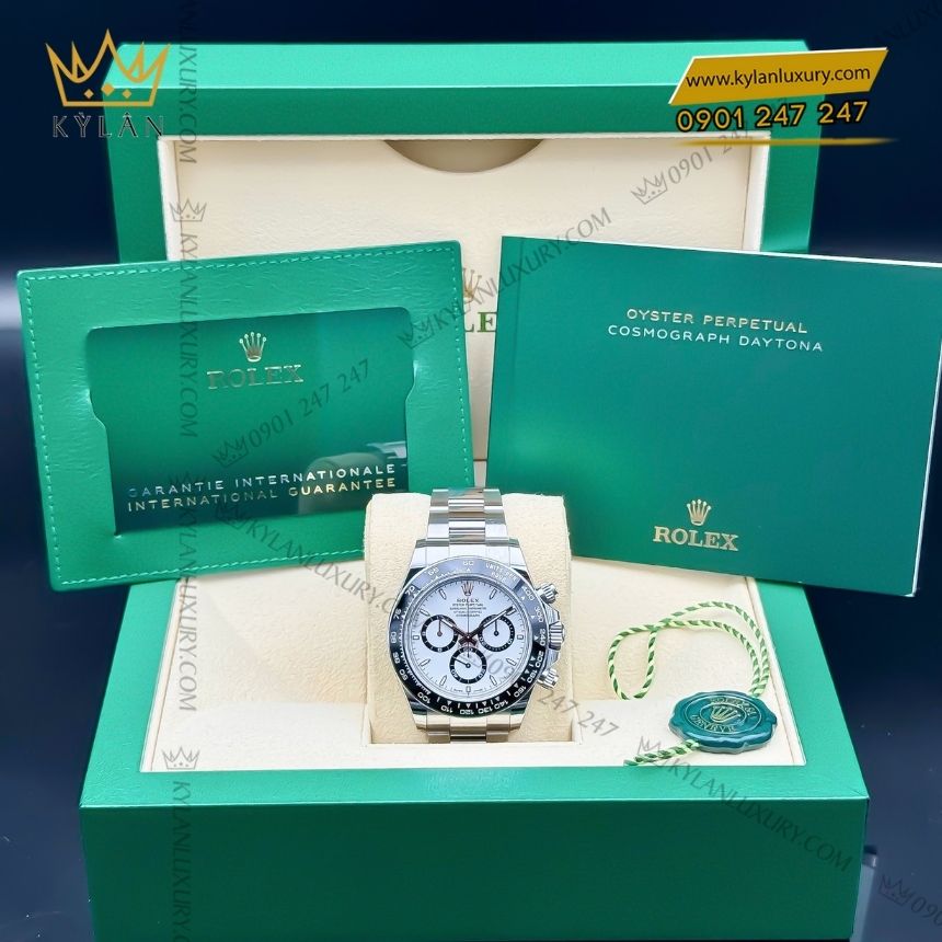 Kỳ Lân Luxury dong ho rolex cosmograph daytona 126500ln 0001 3 Đồng hồ Rolex Cosmograph Daytona mặt số trắng Panda 126500ln-0001