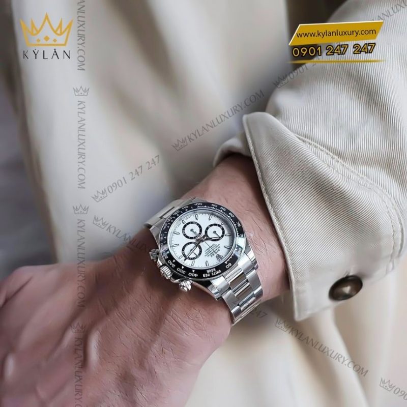Đồng hồ Rolex Cosmograph Daytona mặt số trắng Panda 126500ln-0001