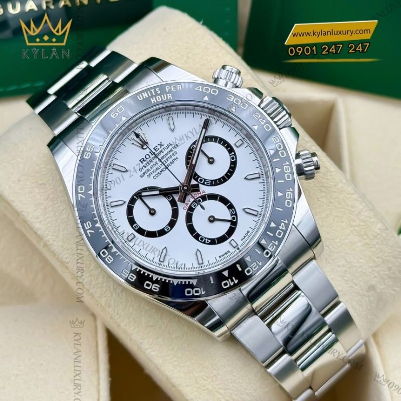 Đồng hồ Rolex Cosmograph Daytona mặt số trắng Panda 126500ln-0001