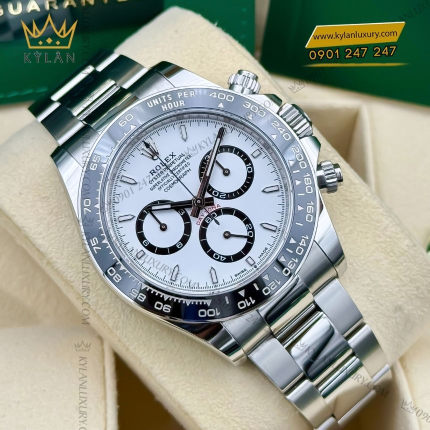 Kỳ Lân Luxury dong ho rolex cosmograph daytona 126500ln 0001 6 Đồng hồ Rolex Cosmograph Daytona mặt số trắng Panda 126500ln-0001