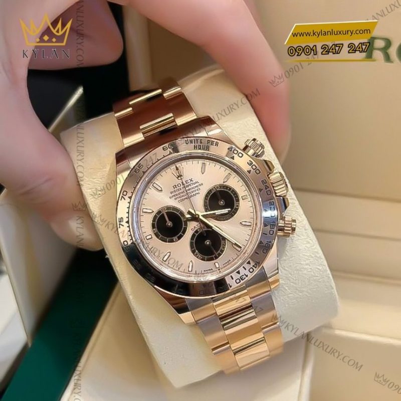 Đồng hồ Rolex Cosmograph Daytona mặt số đỏ Sundust 126505-0003