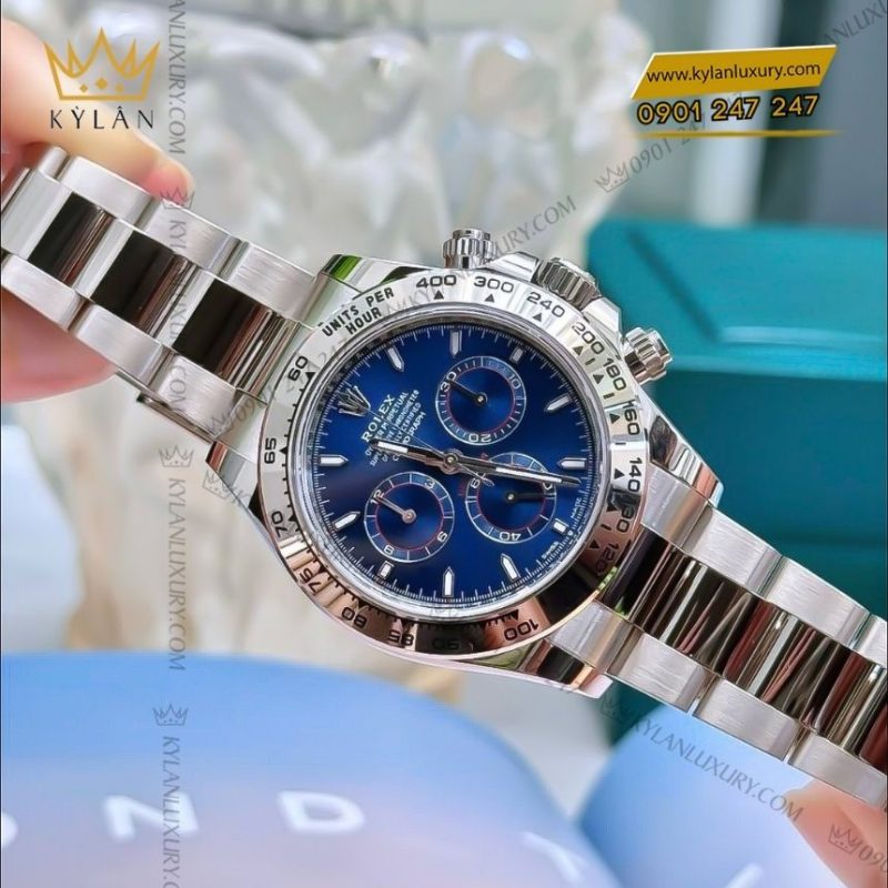 Đồng hồ Rolex Cosmograph Daytona mặt số xanh sáng 126509-0005