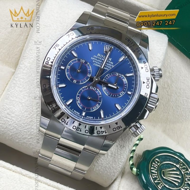 Đồng hồ Rolex Cosmograph Daytona mặt số xanh sáng 126509-0005
