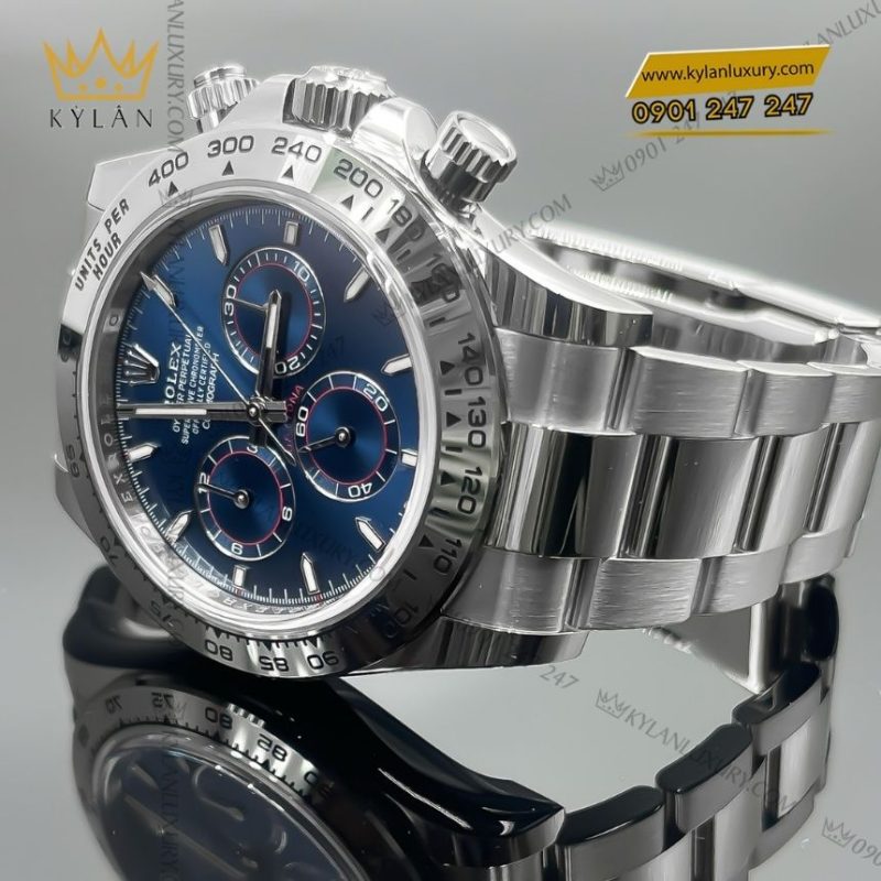 Đồng hồ Rolex Cosmograph Daytona mặt số xanh sáng 126509-0005