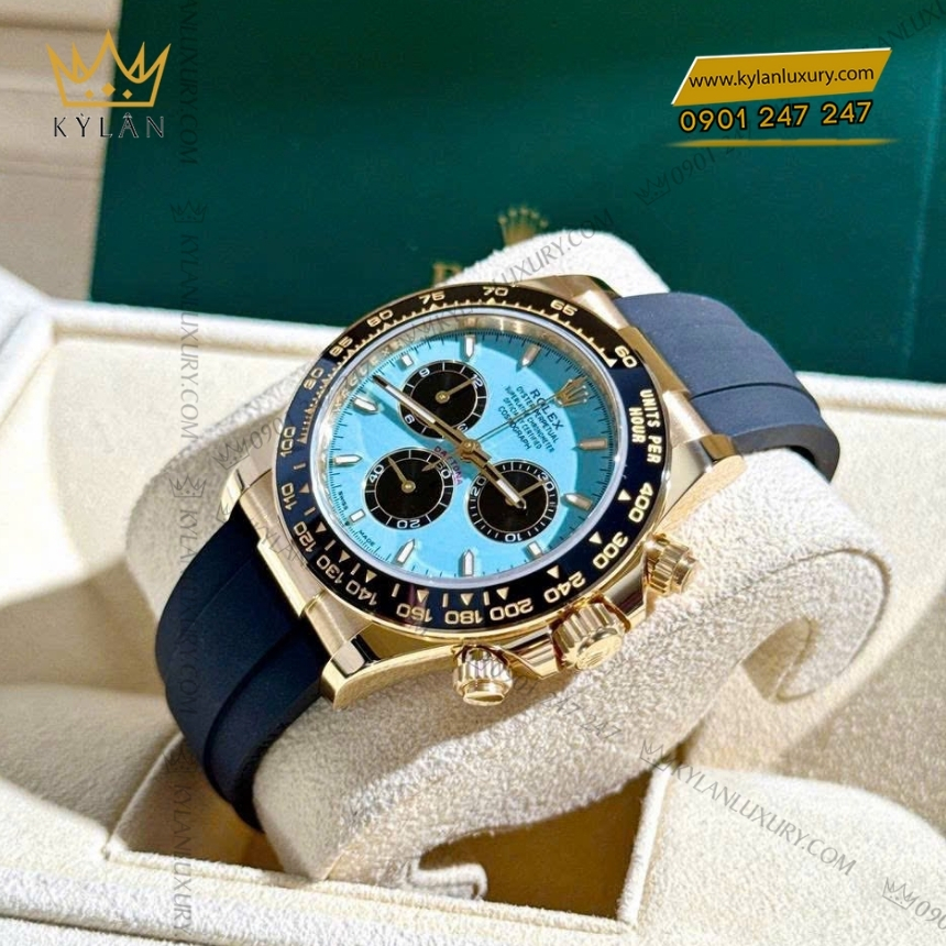 Kỳ Lân Luxury dong ho rolex cosmograph daytona m126518ln 0014 4 1 Đồng hồ Rolex Cosmograph Daytona mặt xanh ngọc 126518LN-0014