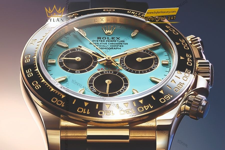 Kỳ Lân Luxury dong ho rolex cosmograph daytona m126518ln 0014 5 Đồng hồ Rolex Cosmograph Daytona m126518ln-0014 mặc số xanh ngọc lam