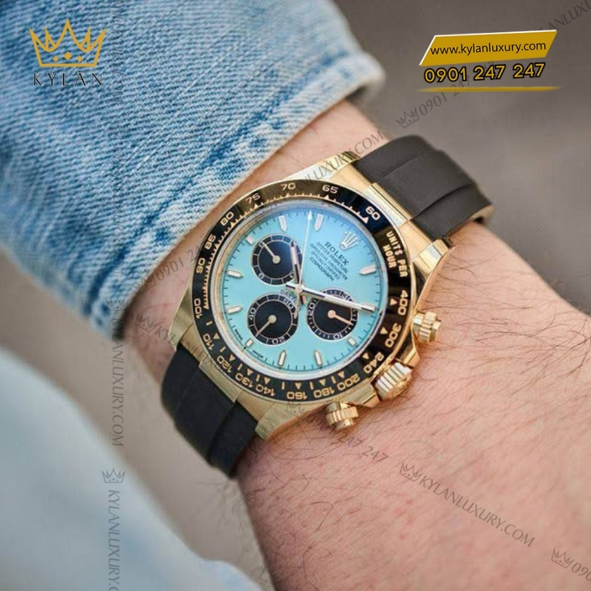 Kỳ Lân Luxury dong ho rolex cosmograph daytona m126518ln 0014 6 1 Đồng hồ Rolex Cosmograph Daytona mặt xanh ngọc 126518LN-0014