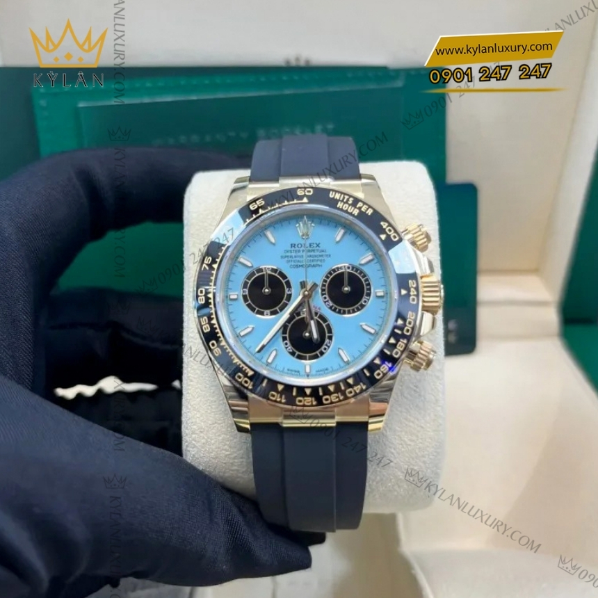 Kỳ Lân Luxury dong ho rolex cosmograph daytona m126518ln 0014 9 Đồng hồ Rolex Cosmograph Daytona mặt xanh ngọc 126518LN-0014