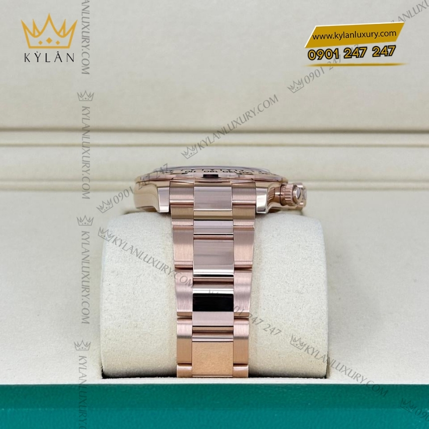 Kỳ Lân Luxury dong ho rolex cosmograph daytona mat so do sundust 126505 0003 11 Đồng hồ Rolex Cosmograph Daytona mặt sundust phối đen 126505-0003