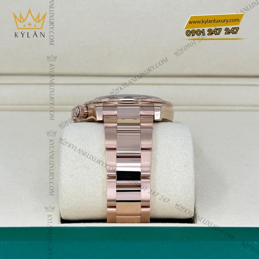 Kỳ Lân Luxury dong ho rolex cosmograph daytona mat so do sundust 126505 0003 6 Đồng hồ Rolex Cosmograph Daytona mặt sundust phối đen 126505-0003
