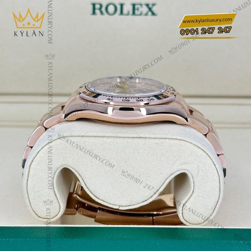 Kỳ Lân Luxury dong ho rolex cosmograph daytona mat so do sundust 126505 0003 8 Đồng hồ Rolex Cosmograph Daytona mặt sundust phối đen 126505-0003