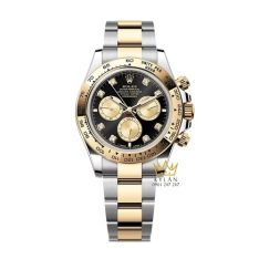 Đồng hồ Rolex Cosmograph Daytona mặt số đen cọc kim cương 126503-0002
