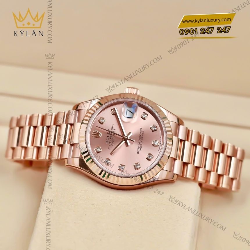 Kỳ Lân Luxury dong ho rolex datejust 31 278275 0031 5 Đồng hồ Rolex Datejust 31 mặt số hồng 278275-0031