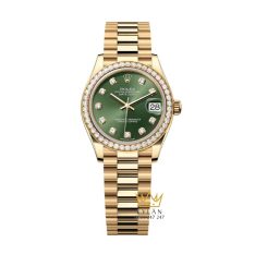 Đồng hồ Rolex Datejust 31 mặt số olive vành kim cương 278288rbr-0007