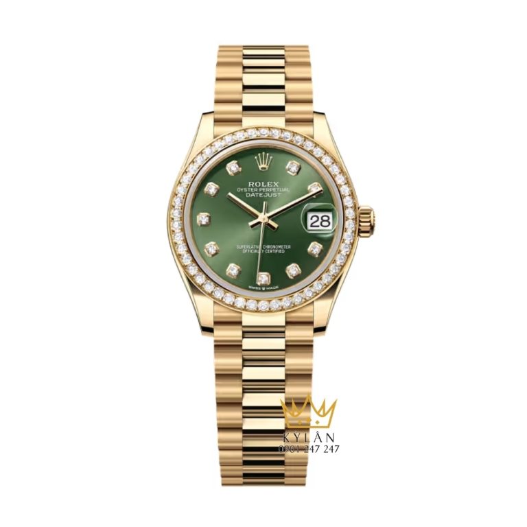 Đồng hồ Rolex Datejust 31 mặt số olive vành kim cương 278288rbr-0007