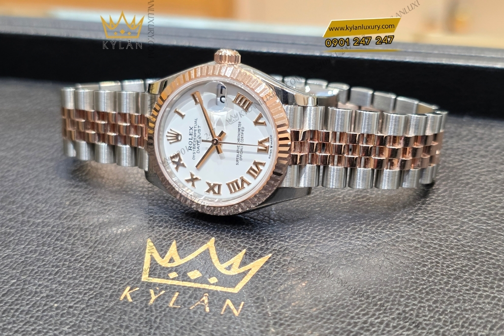 Kỳ Lân Luxury dong ho rolex datejust 31 vang everose 278271 0002 20 Đồng hồ Rolex Datejust 31 vàng Everose 278271-0002