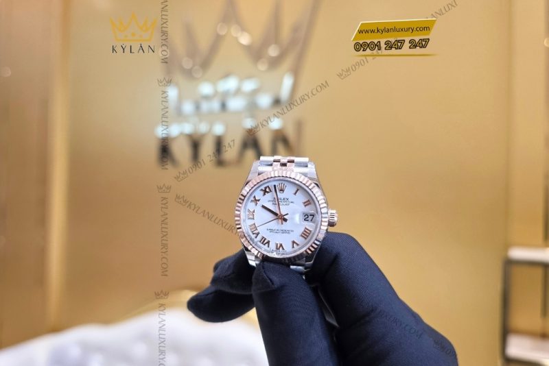 Đồng hồ Rolex Datejust 31 mặt số trắng cọc La Mã 278271-0002
