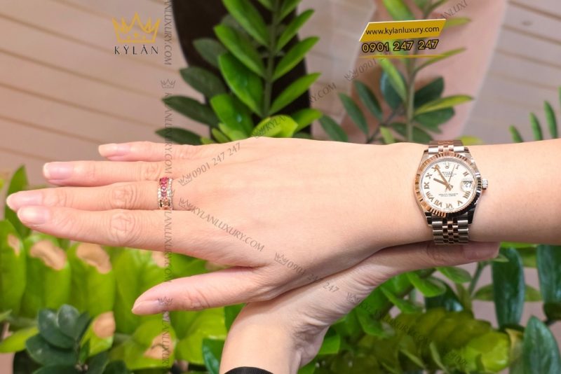 Đồng hồ Rolex Datejust 31 mặt số trắng cọc La Mã 278271-0002