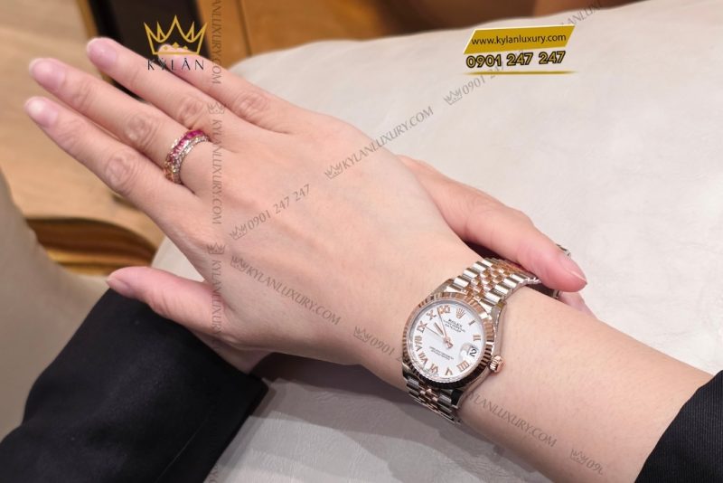Đồng hồ Rolex Datejust 31 mặt số trắng cọc La Mã 278271-0002