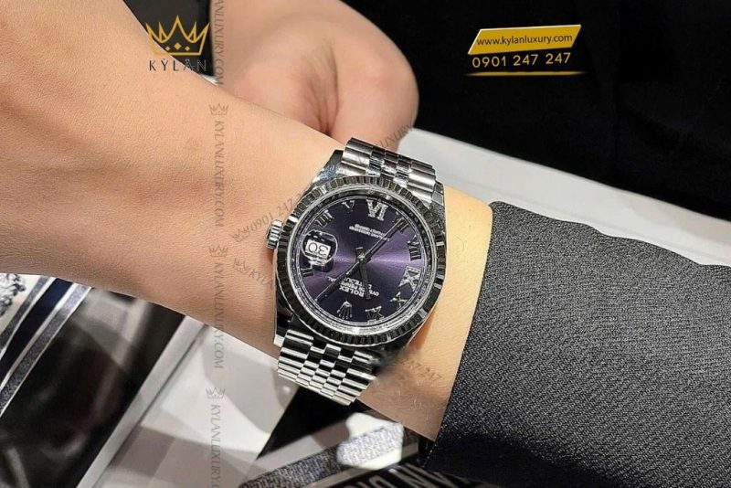 Đồng hồ Rolex Datejust 36 mặt số tím 126234-0021