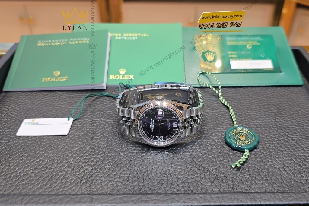 Kỳ Lân Luxury dong ho rolex datejust 36 126234 tim 7 Đồng hồ Rolex Datejust 36 mặt số tím 126234-0021