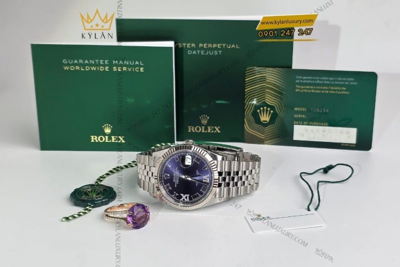 Đồng hồ Rolex Datejust 36 mặt số tím 126234-0021