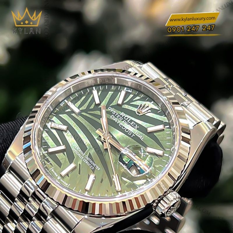 Đồng hồ Rolex Datejust 36mm M126234-0047 mặt số xanh lá cọ