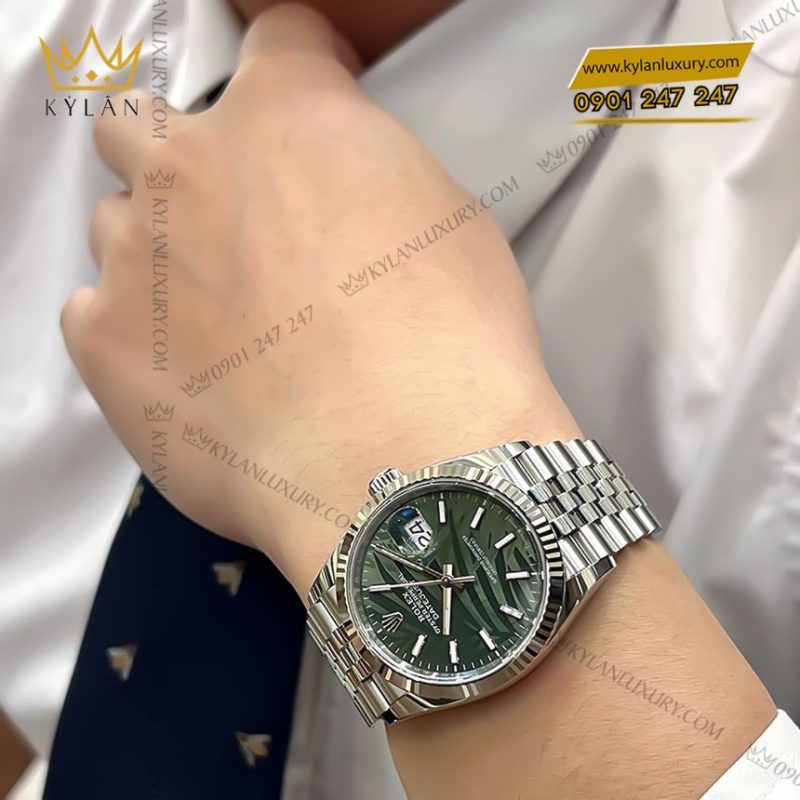 Đồng hồ Rolex Datejust 36mm M126234-0047 mặt số xanh lá cọ