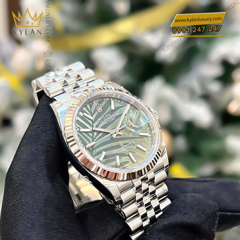 Đồng hồ Rolex Datejust 36mm M126234-0047 mặt số xanh lá cọ