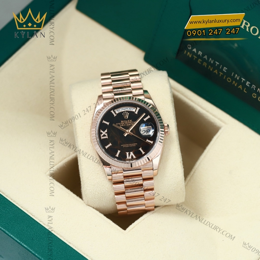 Kỳ Lân Luxury dong ho rolex day date 36 128235 0041 7 1 Đồng hồ Rolex Day-Date 36 mặt số thạch anh 128235-0041