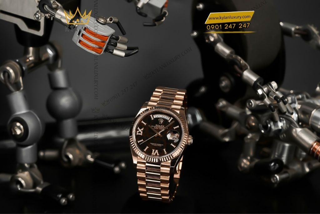 Kỳ Lân Luxury dong ho rolex day date 36 128235 0041 Đồng hồ Rolex Day-Date 36 mặt số thạch anh 128235-0041