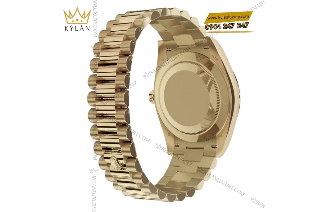 Kỳ Lân Luxury dong ho rolex day date 40 m1228238 0059 4 Đồng hồ Rolex Day-Date 40mm M228238-0059 mặt mã não cọc số kim cương
