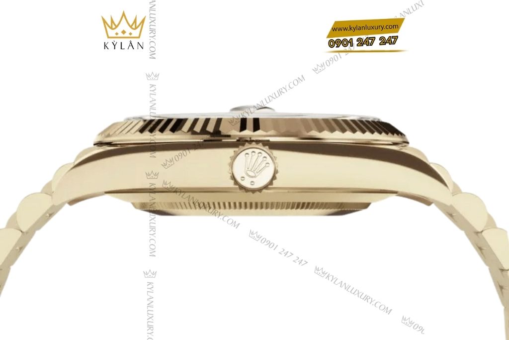 Kỳ Lân Luxury dong ho rolex day date 40 m1228238 0059 5 Đồng hồ Rolex Day-Date 40mm M228238-0059 mặt mã não cọc số kim cương