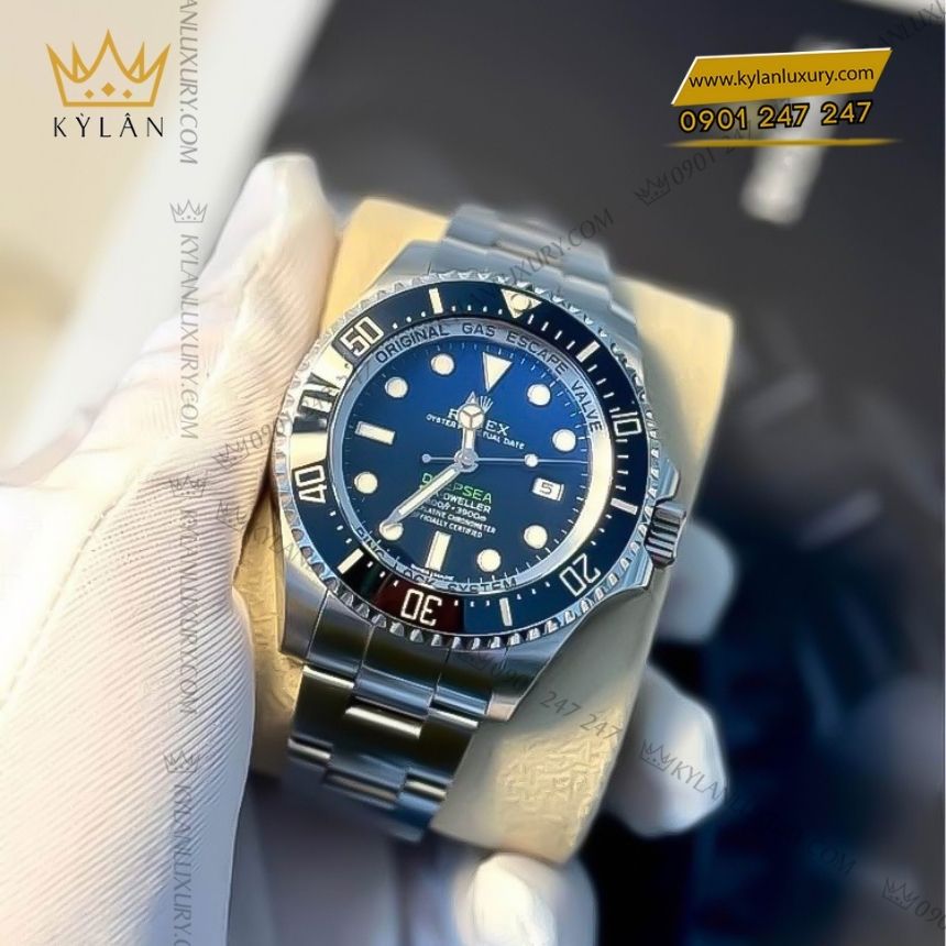 Kỳ Lân Luxury dong ho rolex deep sea 136660 0005 6 Đồng hồ Rolex Deepsea mặt số D-blue 136660-0005
