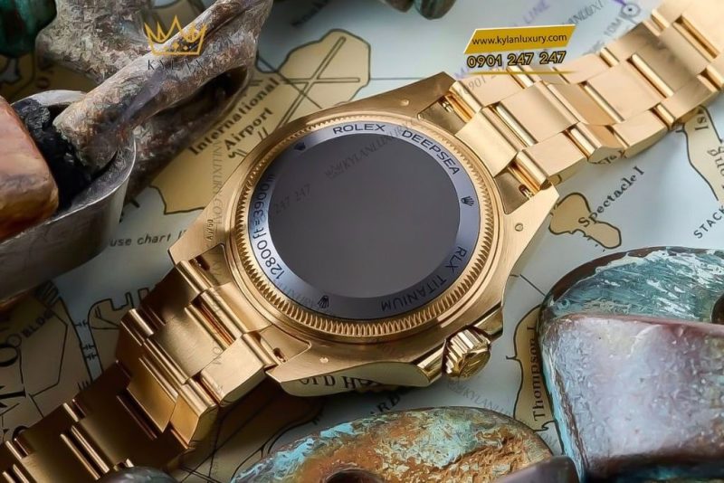 Đồng hồ Rolex Deepsea vàng 18ct mặt số xanh dương m136668lb-0001