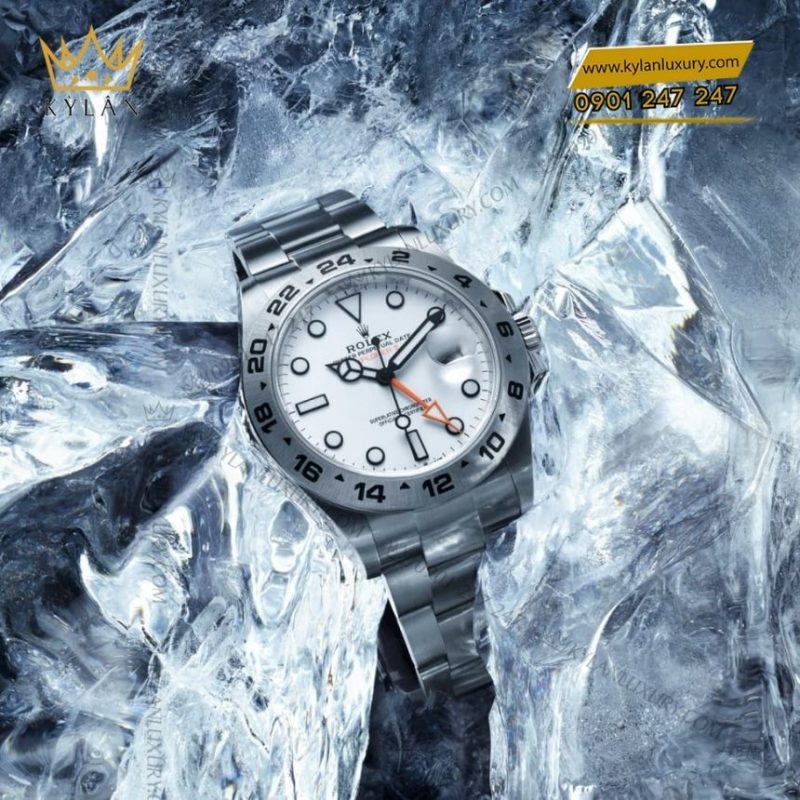 Đồng hồ Rolex Explorer II mặt số trắng Polar 226570-0001