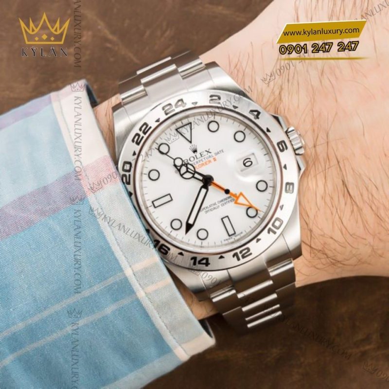 Đồng hồ Rolex Explorer II mặt số trắng Polar 226570-0001