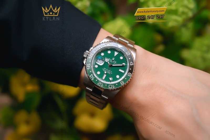 Đồng hồ Rolex GMT-Master II mặt số gốm xanh lá 126729vtnr-0001