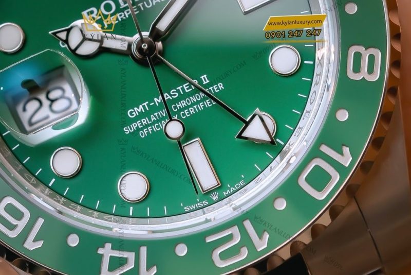 Đồng hồ Rolex GMT-Master II mặt số gốm xanh lá 126729vtnr-0001