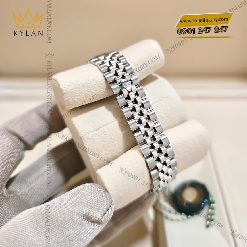 Kỳ Lân Luxury dong ho rolex lady datejust 279384rbr 0011 6 Đồng hồ Rolex Lady-Datejust mặt xà cừ nạm kim cương 279384RBR-0011