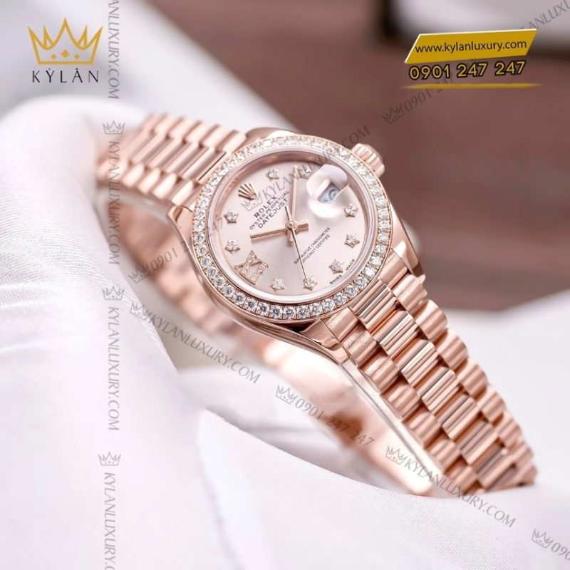 Đồng hồ Rolex Lady-Datejust 28 mặt số hồng 279135RBR-0029