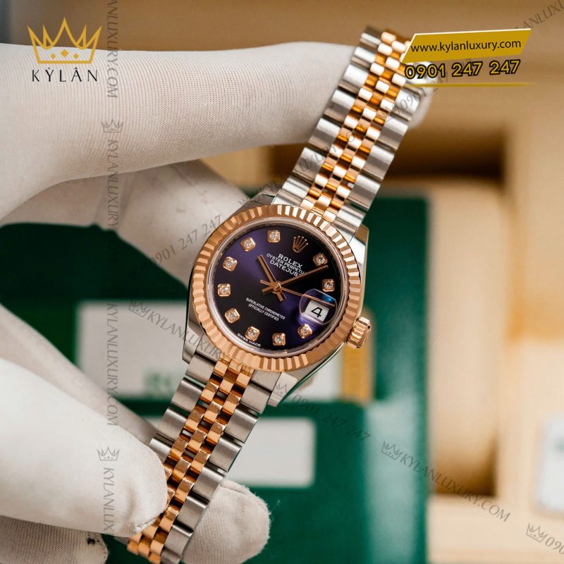 Đồng hồ Rolex Lady-Datejust 28 mặt số tím 279171-0015