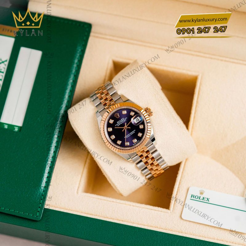 Đồng hồ Rolex Lady-Datejust 28 mặt số tím 279171-0015