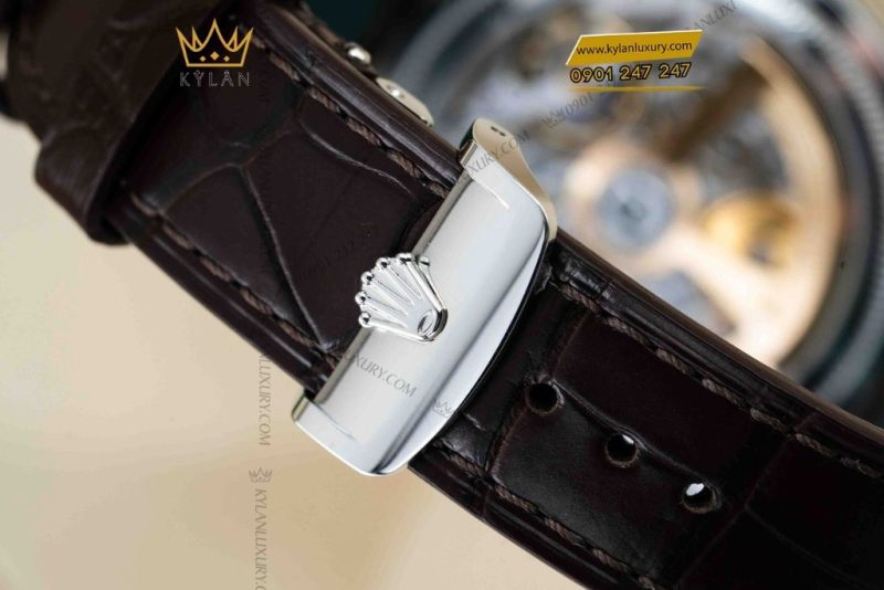 Đồng hồ Rolex Perpetual 1908 mặt số xanh băng giá 52506-0002