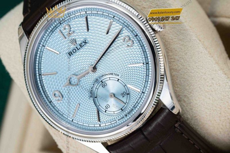 Đồng hồ Rolex Perpetual 1908 mặt số xanh băng giá 52506-0002