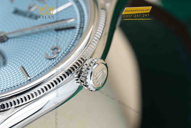 Đồng hồ Rolex Perpetual 1908 mặt số xanh băng giá 52506-0002