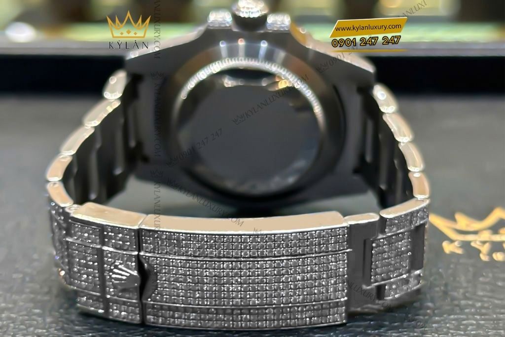 Kỳ Lân Luxury dong ho rolex submariner 114060 7 1 Đồng hồ Rolex Submariner custom đính full kim cương 114060