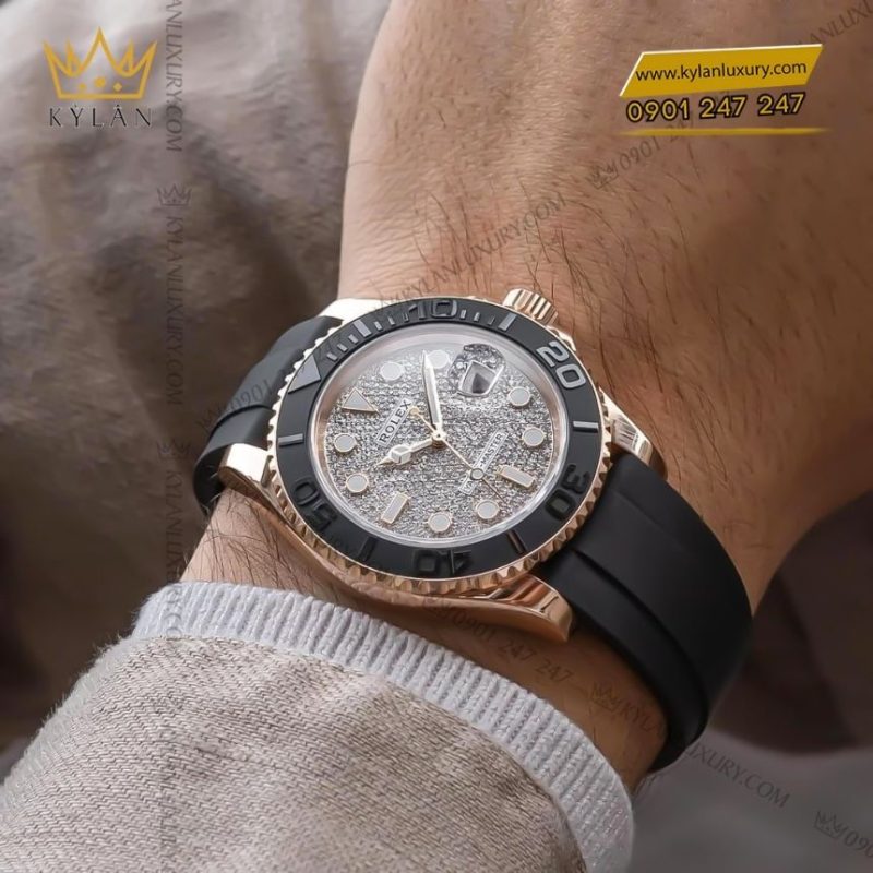 Đồng hồ Rolex Yacht-Master 40mm mặt số nạm kim cương 126655-0005