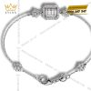 Lắc Radiant Solitaire vàng nguyên khối Au750 đính kim cương