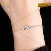 Lắc Radiant Solitaire vàng nguyên khối Au750 đính kim cương